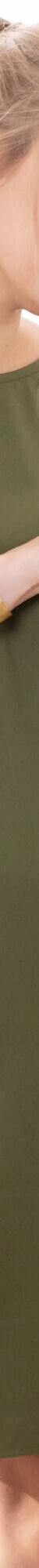 Robe droite manches 7/8ème unie (vert olive) Robe droite manches 7/8ème unie (vert olive)